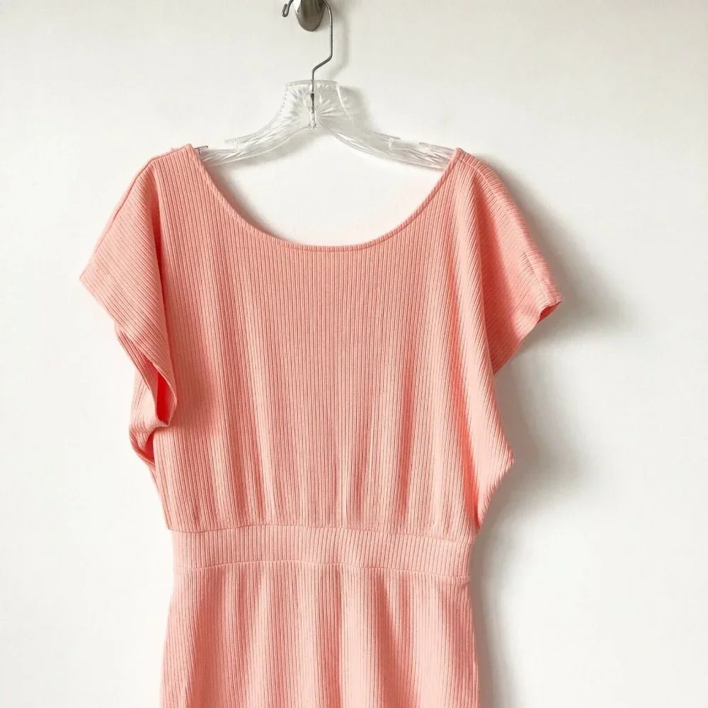 NWT Anthropologie Dolman-Sleeved Maxi Dress HTF S Peach X-Back_7